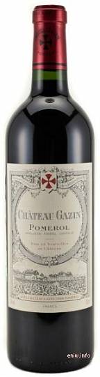 Вино Franck Couturier Château Gazin  2017 750 мл