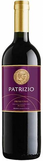 Вино Patrizio  Primitivo Патрицио Примитиво 2021 750 мл