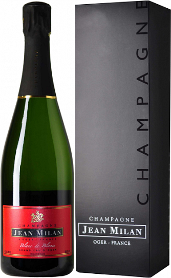 Шампанское Jean Milan Grand Cru Blanc De Blancs D'oger Extra Brut Gift box  750 