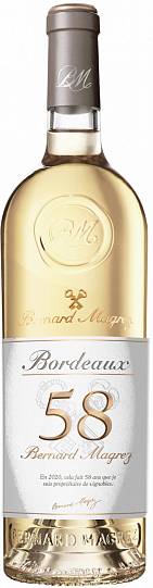 Вино Bernard Magrez 58 Bordeaux AOC Blanc white  2019 750 мл 