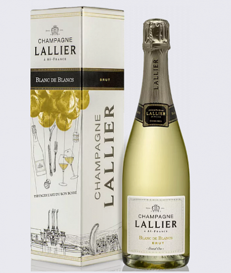 Игристое вино Lallier Blanc de Blancs Brut Grand Cru Champagne AOC gift box  7