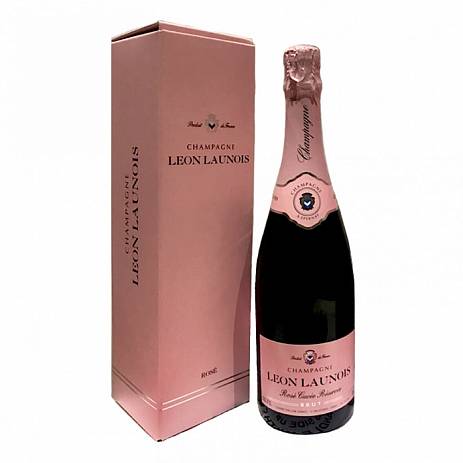 Шампанское Leon Launois Cuvee Prestige Rose Brut gift box  750 мл