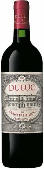 Вино Duluc  de Branaire-Ducru  Saint-Julien AOC 2016 750 мл 14%