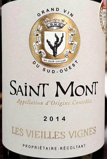 Вино Saint Mont Les Vieilles Vignes Сен Мон Ле Вьей Винь 2014 750 мл
