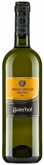 Вино GAIERHOF "Pinot Grigio" Trentino DOC  2017 750 мл