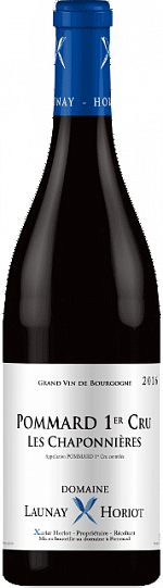 Вино Domaine Launay Horiot Pommard 1er Cru Les Chaponnières   2018 750 мл 13%