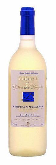 Вино Chateau de l'Orangerie Delicatesse Bordeaux Moelleux AOC  2014 750 мл