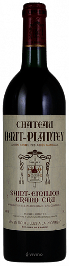 Вино Château Haut Plantey  St Emilion GC  red  2019 750 мл