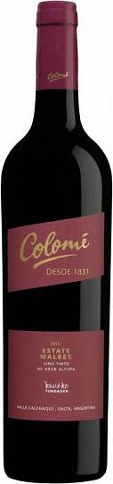 Вино "Colome" Estate Malbec  2016  750 мл
