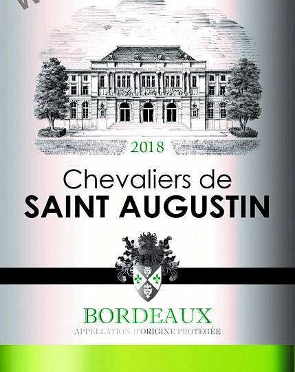 Вино   Chevaliers de Saint Augustin AOP Bordeaux  Шевалье де Сент Агу