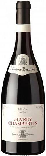 Вино Nuiton-Beaunoy  Gevrey-Chambertin AOC  Нютон-Бенуа  Жевре-Шамб