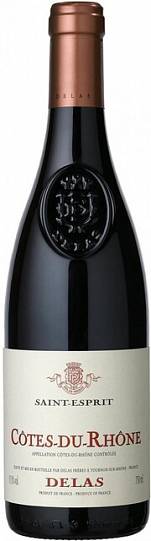 Вино Delas Côtes du Rhône Saint-Esprit red  2019 750 мл