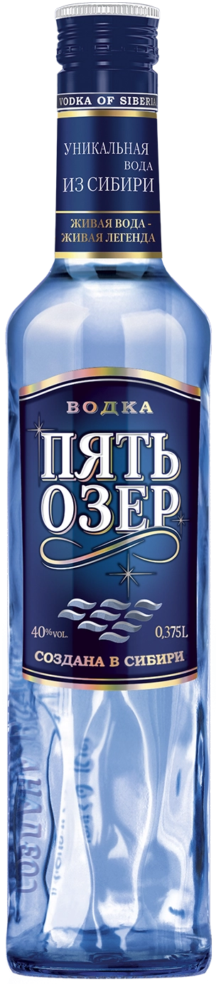 Водка Пять Озер 375 мл