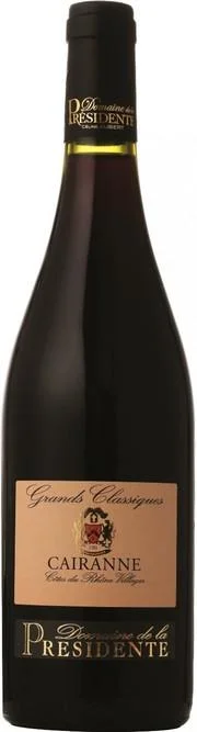 Вино Domaine de la Presidente, "Grands Classique" Cairanne Cotes du Rhone Villages AOC, Домен де ла Президент, "Грандз Классик" Керан Кот дю Рон Вилляж, 2006 750 мл
