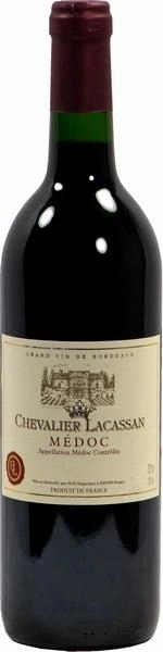Вино Chevalier Lacassan Rouge, Medoc AOC, "Шевалье Лакассан" Руж, Медок AOC 2009, 0.75 л