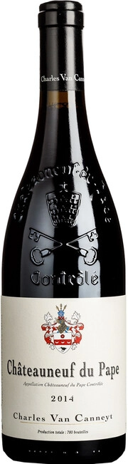 Вино Charles Van Canneyt  Chateauneuf du Pape AOC    2014 750 мл  14,5%