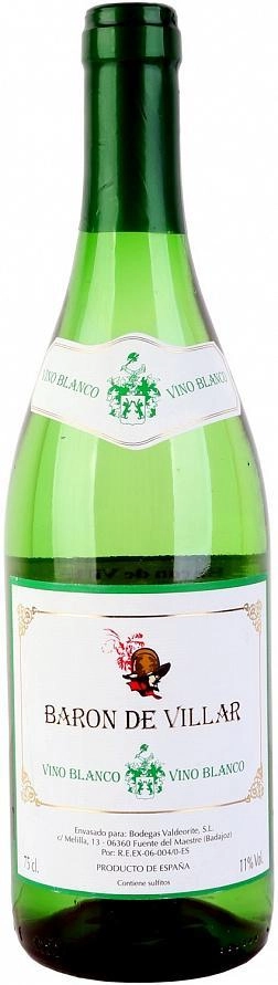 Вино Valdeorite Baron de Villar Blanco Вальдеорите Барон де Вилляр Бланко  750 мл