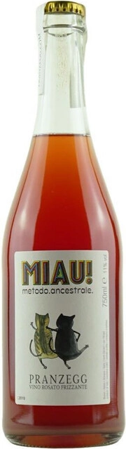 Игристое вино Pranzegg  MIAU! Ancestral Rosato Frizzante  2022  750 мл