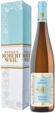 Вино Robert Weil Rheingau Riesling Trocken gift in box Роберт Вайль Рейнгау Рислинг Трокен в подарочной упаковке 2020 750 мл