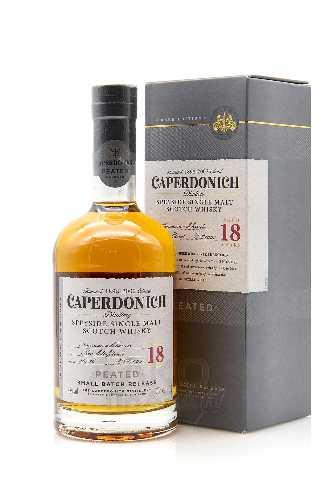 Виски Caperdonich 18 years Peated   700 мл