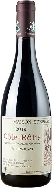 Вино Maison Stephane  Les Binardes Cote-Rotie AOC  Мезон Стефан  Ле Бинард 2019 750 мл