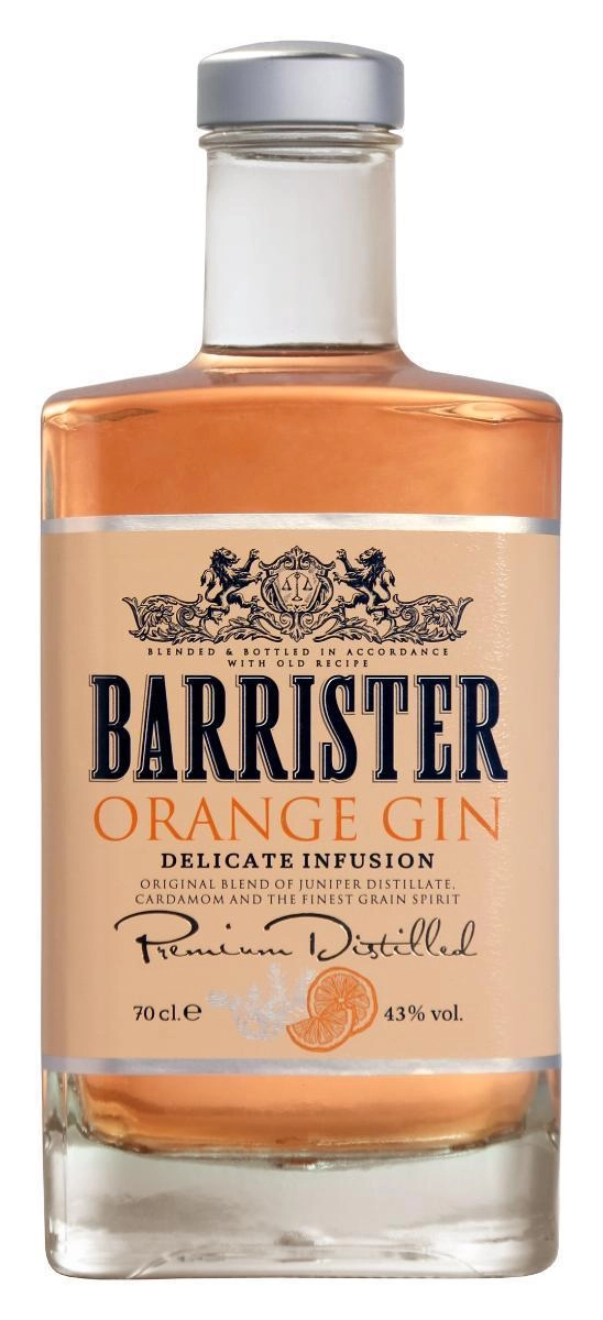 Джин Gin BARRISTER ORANGE Кошерный    700 мл