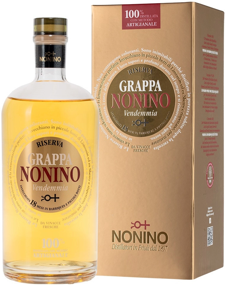 Граппа Grappa Vendemia Riserva di Annata  Nonino  gift box 700 мл
