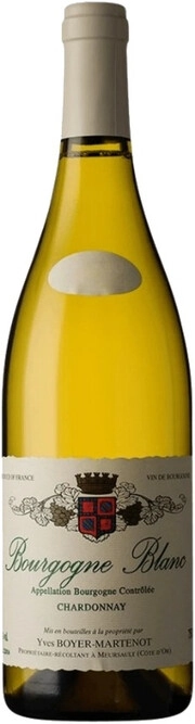 Вино Yves Boyer-Martenot  Bourgogne Blanc AOC Chardonnay  Ив Буайе-Мартено  Бургонь Блан Шардоне  2018  750 мл  13%