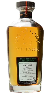 Виски Signatory Vintage, Glen Mhor, Глен Мор, 1982, Matured in a Hogshead №1606 bottle one of 201 cask strength   53,7% 70cl туба