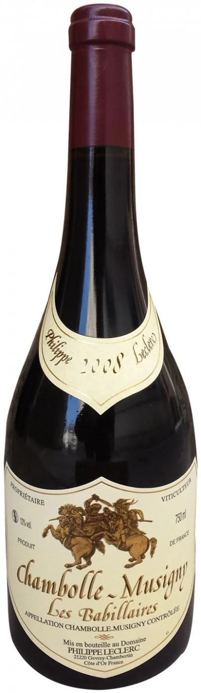 Вино Philippe Leclerc, Chambolle-Musigny "Les Babillaires" AOC, 2008/Филипп Леклерк, Шамболь-Мюзиньи "Ле Бабийер", 2008 750 мл