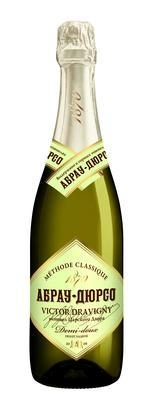 Игристое вино Абрау Виктор Дравиньи выдержанное Премиум белое полусладкое 750 мл