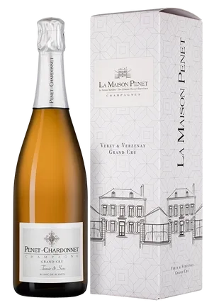 Шампанское Maison Alexandre Penet  Terroir & Sens Blanc de Blancs Grand Cru  в подарочной упаковке 750 мл 2018  12%
