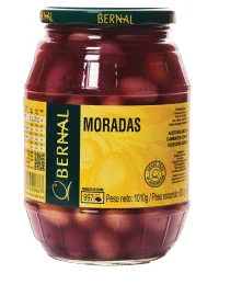 Оливки MORADAS, пикантные с косточкой, в стекле 1010 г (по 6 шт)