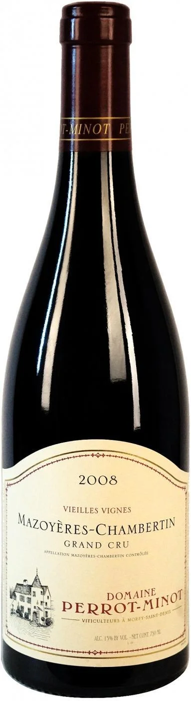 Вино Domaine Perrot-Minot  Mazoyeres Chambertin Grand Cru Vieilles Vignes AOC  Домен Перро-Мино  Мазуаер-Шамбертен Гран Крю Вьей Винь АОС 2008  750 мл