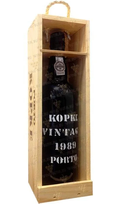 Портвейн Kopke Vintage Porto gift box Копке Винтедж Порто в подарочной упаковке 1989 750 мл