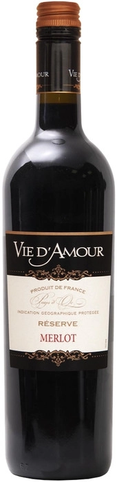 Вино Vie d'Amour Merlot Reserva Pays d'Oc IGP Вье д'Амур Мерло Резерва 2019 750 мл