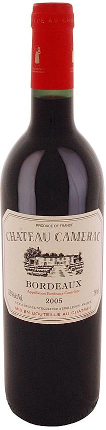 Вино Vignobles Regaud Виньобль Рего AOC Bordeaux Chateau Camerac Шато Камерак 2014 750 мл