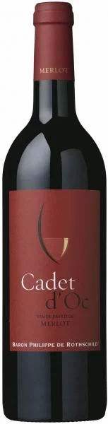 Вино  Cadet d'Oc Merlot VDP  Кадэ д'Ок  Мерло  2014  750 мл