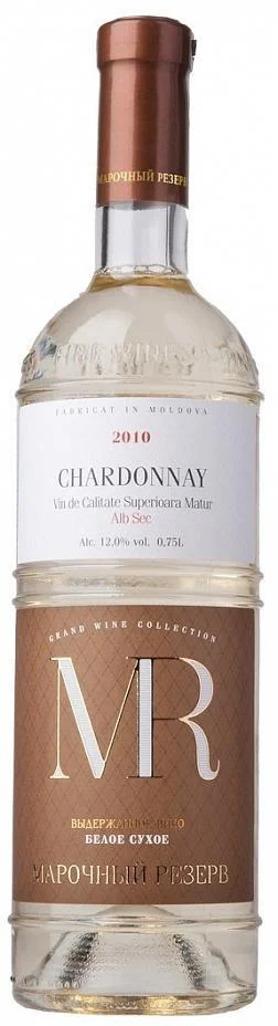 Вино MR Chardonnay  Марочный Резерв Шардоне 2014 750 мл