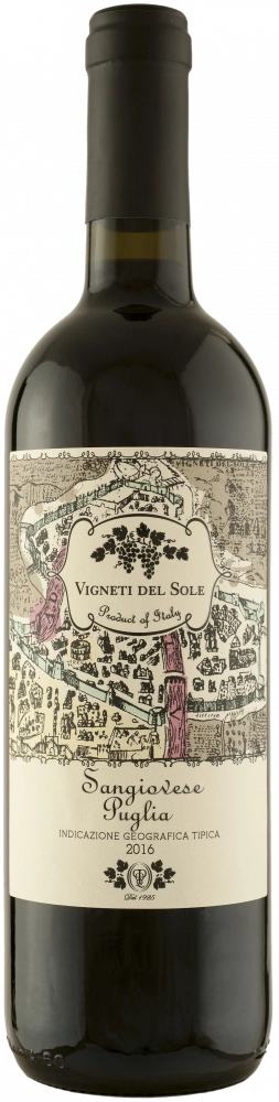 Вино Pasqua, "Vigneti del Sole"  Sangovese Puglia IGT, Паскуа "Виньети дель Соле" Санджовезе Пулия 2016 750 мл