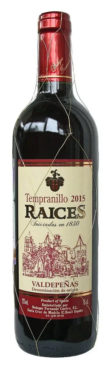 Вино Raices  Valdepenas DO Bodegas Fernardo Castro Райсес  Вальдепеньяс DO Бодегас Фернандо Кастро 2017 750 мл