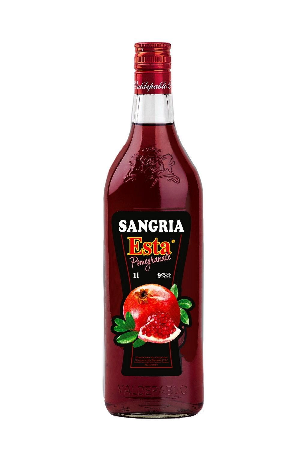 Напиток винный "Сангрия Эста Вальдепабло со вкусом граната" (Sangria Esta  Pomegranate) 9% 1л