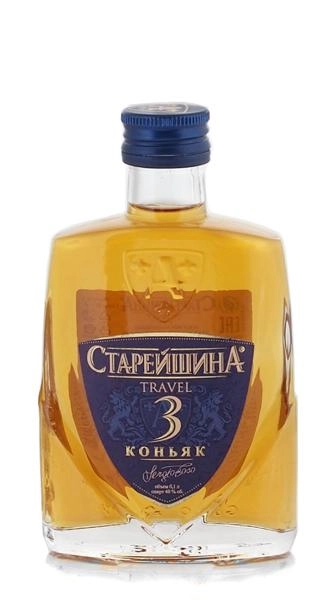 Коньяк Ставропольский ВКЗ Старейшина Трэвел 3 года 100 мл