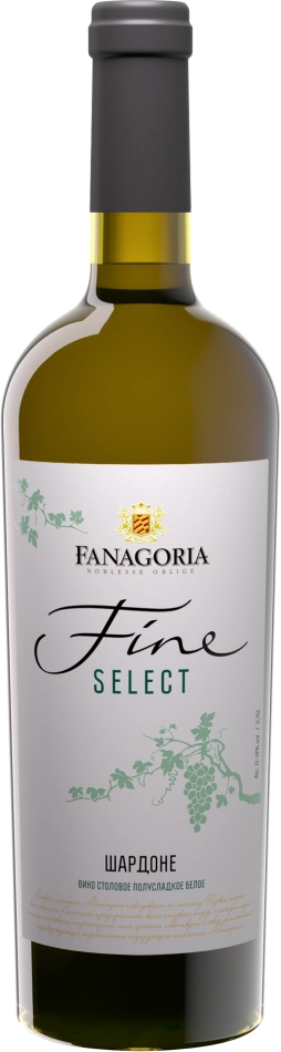 Вино Фанагория  Fine Select   Селект  Шардоне  750 мл
