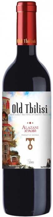 Вино  Старый Тбилиси  Алазани красное  Old Tbilisi Alazani Red 750 мл