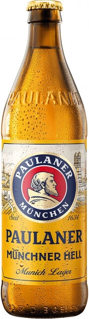Пиво Paulaner Original Munchner Hell Пауланер Оригинальное Мюнхенское Хелль в стекле 500 мл