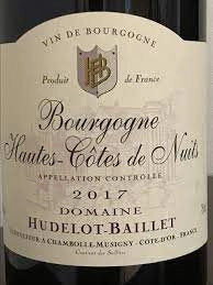 Вино DOMAINE Hudelot Baillet Hautes Côtes de Nuits Rouge red   2017 750 мл 13%