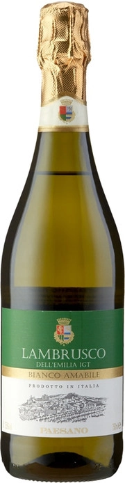Игристое вино "Paesano" Lambrusco Bianco Amabile  750 мл