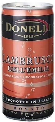Вино игристое Donelli Lambrusco dell’Emilia IGT Rosato in can  200 мл