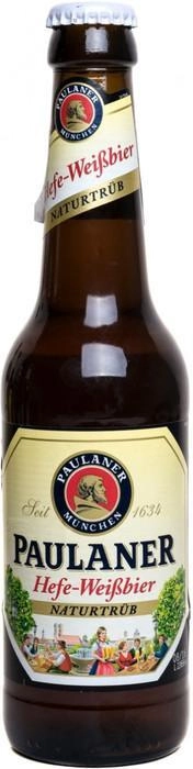Пиво Paulaner Hefe-Weissbier Naturtrub Пауланер Хефе-Вайсбир нефильтрованное 500 мл
